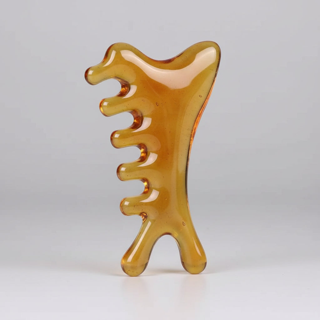 Head Massage Scalp Four-In-One Massage Comb Meridian Scalp Resin Scalp Massage Comb Head Unblocking Face Nose Massager Guasha