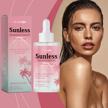 Achieve a Radiant Sun-Kissed Glow with Our Moisturizing Sunless Tanning Drops - Perfect for Face and Body