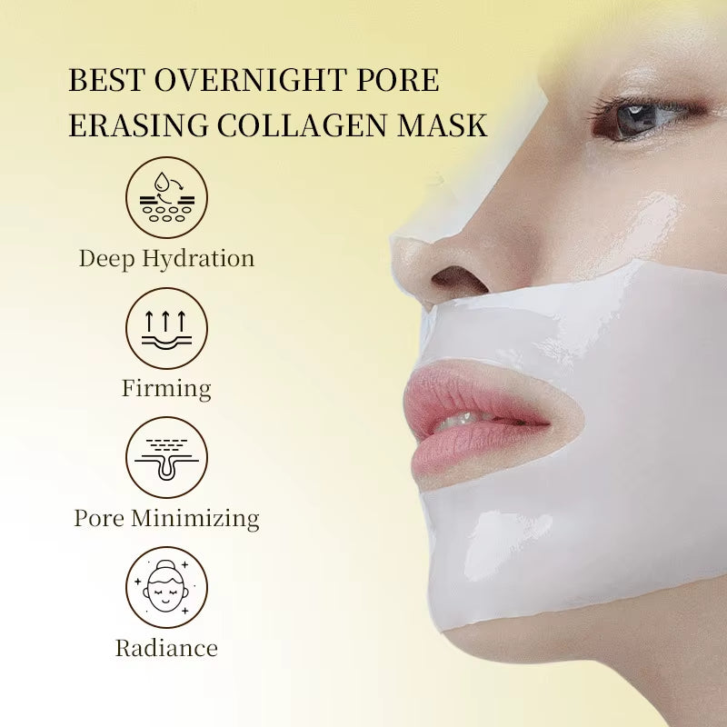 4Pcs/Box Absorbable Deep Collagen Power Boosting Mask anti Aging Night Moisturizing Mask Firming Lifting Brightening Skin Care