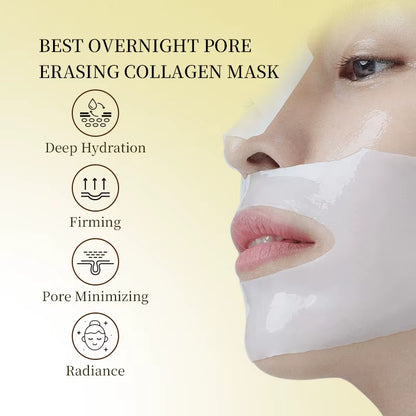 4Pcs/Box Absorbable Deep Collagen Power Boosting Mask anti Aging Night Moisturizing Mask Firming Lifting Brightening Skin Care